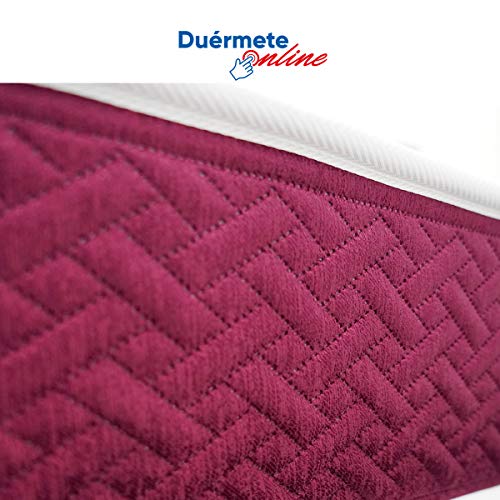 Duérmete Online Colchón viscoelástico Lyla Reversible (Cara Invierno-Verano) | Muy Transpirable | Fabricado en ESPAÑA, 80x190