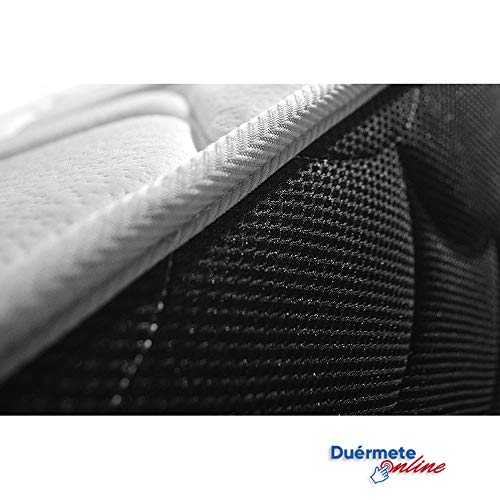 Duérmete Online - Colchón Viscoelástico Pocket Visco Reversible (Cara Invierno-Verano) Firmeza-dureza Alta, Muy Transpirable, 80x180