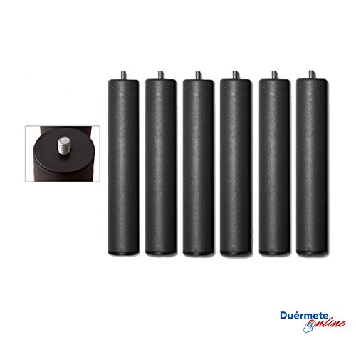 Duérmete Online - Duérmete-Base Tapizada 3D Reforzada 5 Barras de Refuerzo y Válvulas de Ventilación + 6 Patas, Gris, 105x190