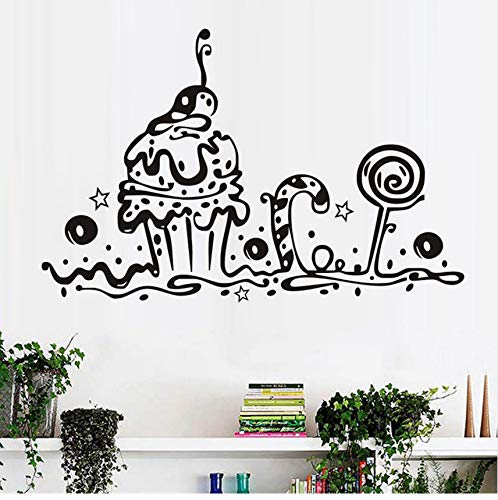 Dulce pastel decoración panadería café cocina pegatinas de pared decoración del hogar sala de vinilo decoración de la pared 66x43 cm