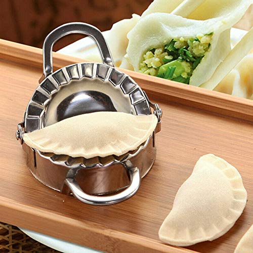 Dumpling Maker - WENTS 2 Piezas Acero Inoxidable Molde para Masa de Dumpling molde Ravioli para Hacer empanadillas manual de pasteles de Cocina Accesorio(grande + pequeño)