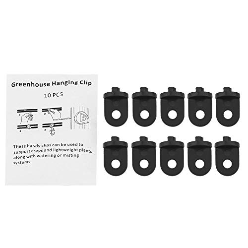 Duokon 10 Piezas de plástico Gancho de Efecto Invernadero para Colgar el Juego de para Colgar colgadores de Flores para Plantas Colgadores para invernaderos Herramienta Colgante(Negro)