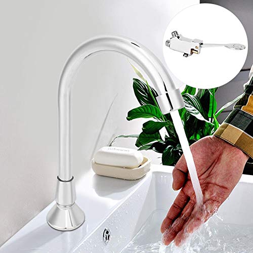 Duokon Conjunto de grifería de Lavabo para baño Medicina Laboratorio Lavamanos de Pedal Kit de Grifo de Agua Accesorio ampliamente Utilizado para inodoros Cocinas Baños Hospitales Lugares públicos