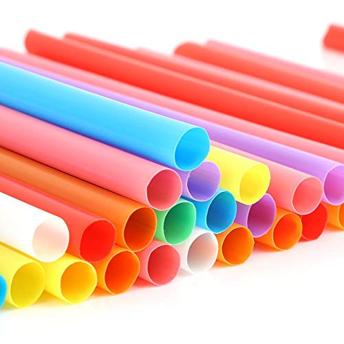 Duokon Pajas Anchas Desechables plásticas Coloridas de la Paja de Beber 100PCS para la Fruta de la Perla del té de la Leche Colores Mezclados