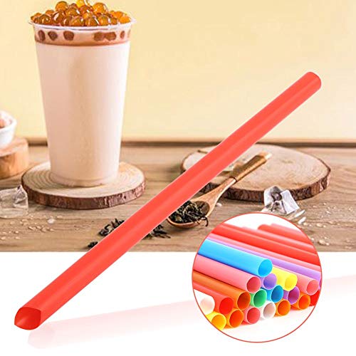 Duokon Pajas Anchas Desechables plásticas Coloridas de la Paja de Beber 100PCS para la Fruta de la Perla del té de la Leche Colores Mezclados