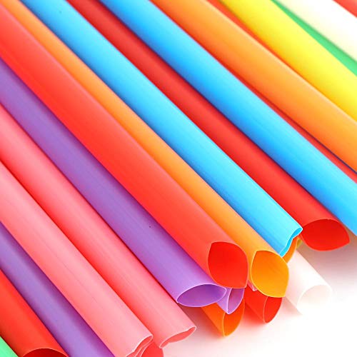Duokon Pajas Anchas Desechables plásticas Coloridas de la Paja de Beber 100PCS para la Fruta de la Perla del té de la Leche Colores Mezclados