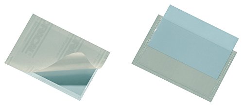 Durable 809319 Bolsa autoadhesiva Pocketfix, 90 x57 mm (dimensiones interiores), transparente, bolsa de 10 piezas