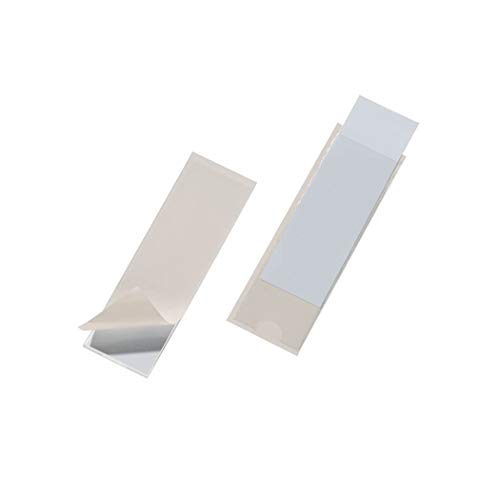 Durable Pocketfix - Portaetiquetas (10 unidades, 38 x 125 mm), color transparente