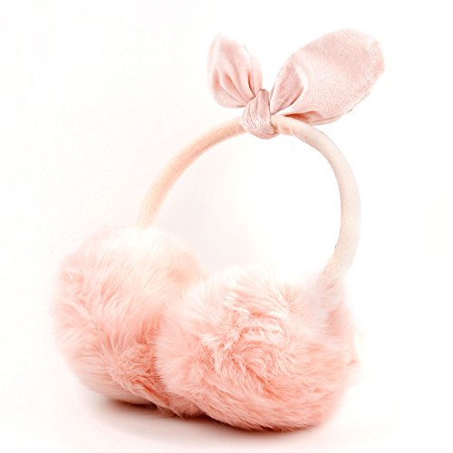 DURAGADGET Auriculares de Diadema con Exterior de Peluche para Smartphone Nubia Red Magic 3, Doogee Y8, Elephone A6 Mini para Invierno. Color Rosa