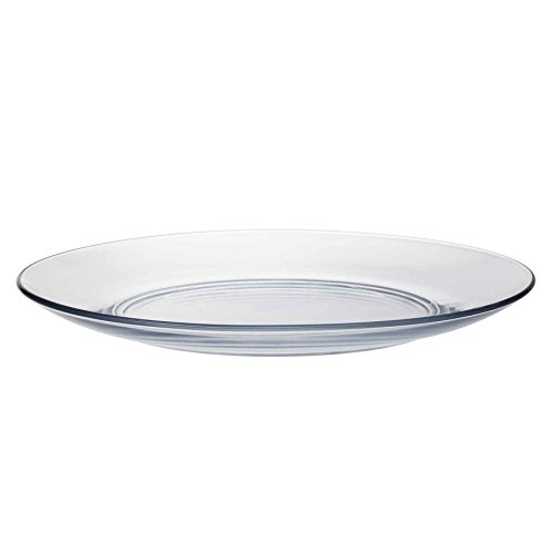 Duralex LYS - Juego de Platos Llanos para Postre - Cristal Templado Resistente al Calor - 19 cm - Pack de 12