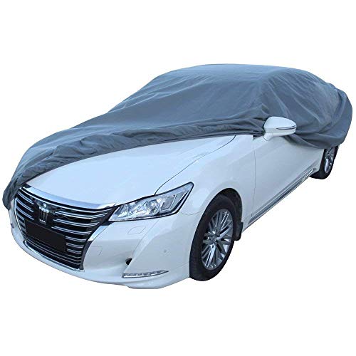 DWT-GERMANY – Funda protectora 100398 XL para coche, de invierno y verano, gris, 540 x 175 x 120 cm