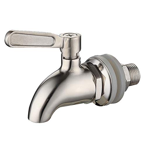 DXIA Grifo Dispensador Acero Inoxidable, Dispensador de Bebidas, Espiga de Repuesto para Dispensador de Bebidas, Grifo de Vino para Jugo de Reemplazo 16mm del Dispensador, Espiga Grifo