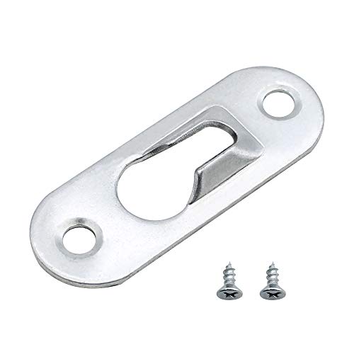 DXLing 30 Piezas Placa Colgante de Ojo de Cerradura Colgadores de ojo de Cerradura de metal 44 mm x 16 mm Percha de ojo de Cerradura Sujetadores con Tornillo para Enmarcar y Sujetar Elementos