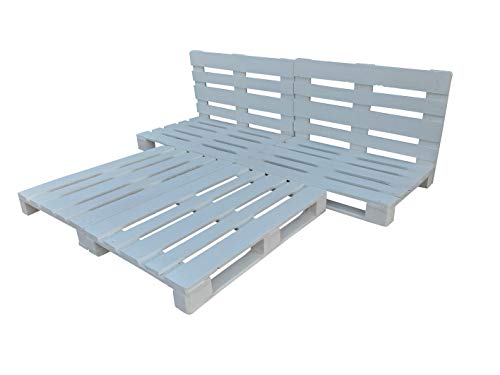 Dydaya 6 Palets Europeos Blancos de 80x120 de Madera Lijados y Pintados de Blanco para Muebles de Palets - Venta de Palets (Blanco, 6)