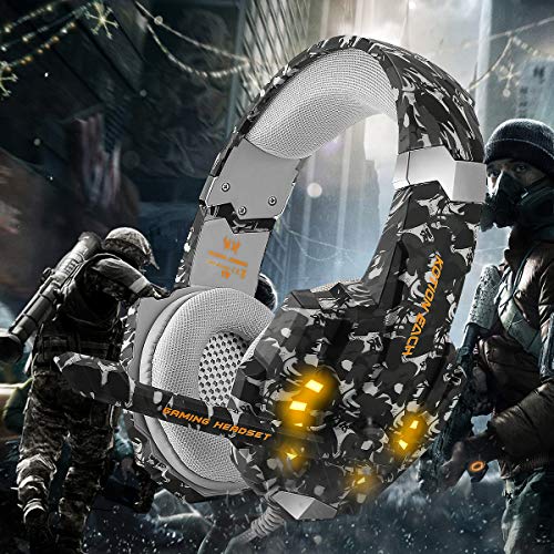 EasySMX Auriculares con Microfono, Cascos Gaming para Nueva Xbox One, Gaming Headset para PS4 con Control de Volumen Compatible con Laptop PC y Smartphone etc.