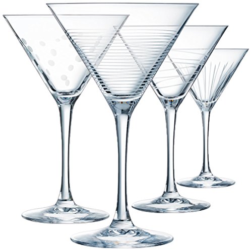 Eclat Illumination Set de 4 Copas Cocktail de 300 ml, Cristal
