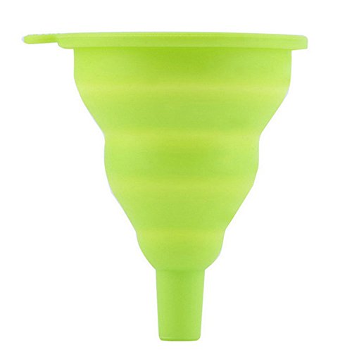 Ecloud Shop® 2pcs portátil telescópica Plegable de Silicona líquida de Cuello Largo Embudo de Embalaje Embudo de la Novedad de la práctica y Segura Herramienta de la Cocina (Color al Azar)
