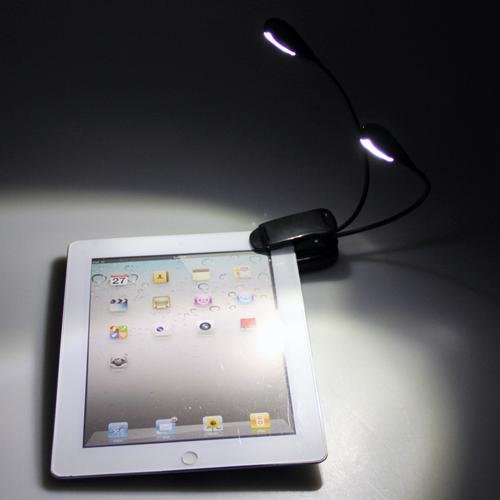 Ecloud Shop Lampara Lectura 4 LED Flexible para Leer libros Sobremea