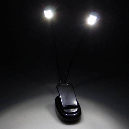 Ecloud Shop Lampara Lectura 4 LED Flexible para Leer libros Sobremea