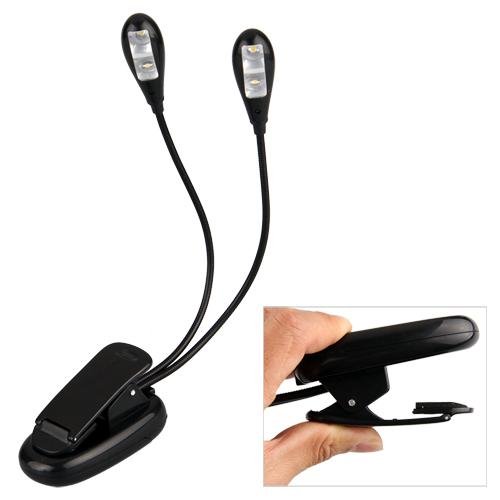 Ecloud Shop Lampara Lectura 4 LED Flexible para Leer libros Sobremea