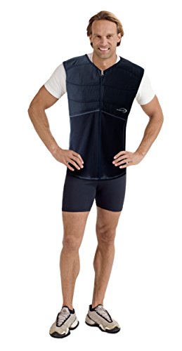 E.COOLINE Powercool SX3 - Chaleco refrigerante con protección para los riñones, aire acondicionado para vestirse Negro
 M