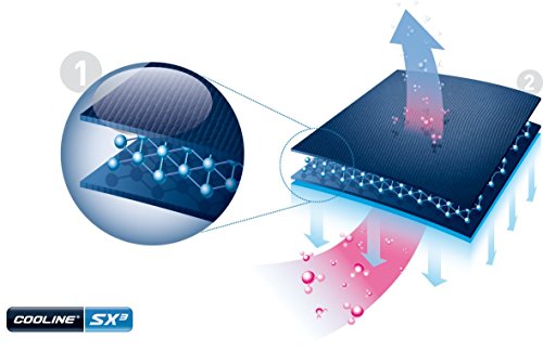 E.COOLINE Powercool SX3 - Chaleco refrigerante con protección para los riñones, aire acondicionado para vestirse Negro
 M