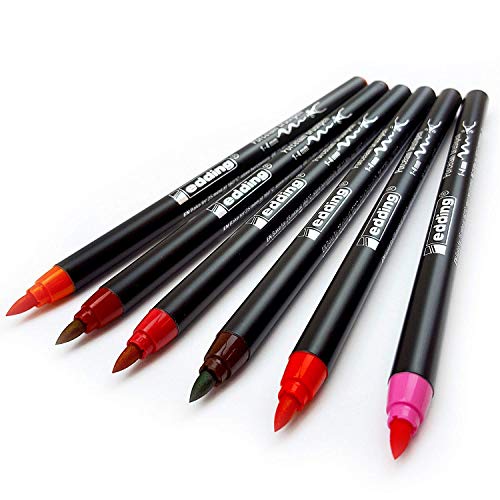 Edding 4200 - Rotuladores de porcelana (3 x 6 unidades, 1-4 mm), colores variados