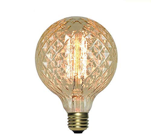 Edison Bombilla Tungsteno Filamento Bombilla De Tungsteno G95 Bombilla De Tenis E27 Retro En Forma De Piña 40W Bombilla Halógena Halógena En Forma De 40W