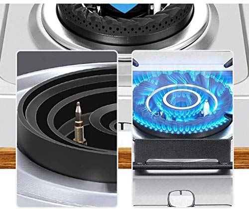 Eficiente y duradero de gas placa de cocción de sobremesa estufa a gas, Embedded individual Cocina, 5,0kW de potencia de fuego (Color: Plata, Tamaño: NG) QIANGQIANG (Color : Silver, Size : NG)