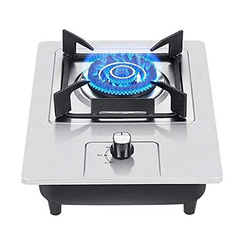 Eficiente y duradero de gas placa de cocción de sobremesa estufa a gas, Embedded individual Cocina, 5,0kW de potencia de fuego (Color: Plata, Tamaño: NG) QIANGQIANG (Color : Silver, Size : NG)