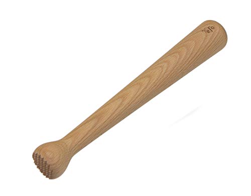 Efo - Muddler de madera para cócteles - Trituradora de hielo de madera duradera - Elegante barra de madera de mojito - Práctico muddler - Herramienta de cocina perfecta para ajos, hierbas y frutas
