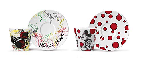 Egan Disney PWM02/tazas de expreso con plato 1T 2 Mickey Mouse