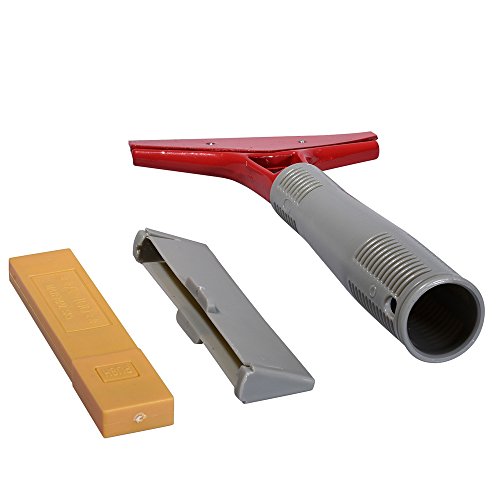 Ehdis® 4"de Ancho para Trabajo Pesado de Acero Inoxidable raspador de Largo Mango de la Pala Limpia con un 1" Jack al Final instale Mango Largo, Agregado 10 Sustitución de la Cuchilla