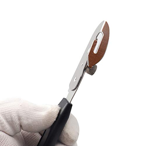 Ehdis - Cortador de película de vinilo con 10 cuchillas reemplazables de acero inoxidable de doble filo y 3 fieltros de PTFE