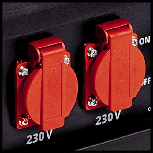 Einhell Generador eléctrico (gasolina) TC-PG 25/E5 (máx. 2400 W, motor de 4 tiempos con bajas emisiones, 2 tomas de 230 V, 15 L tanque, incl. voltímetro, función AVR)