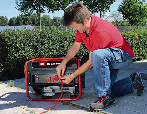 Einhell Generador eléctrico (gasolina) TC-PG 25/E5 (máx. 2400 W, motor de 4 tiempos con bajas emisiones, 2 tomas de 230 V, 15 L tanque, incl. voltímetro, función AVR)