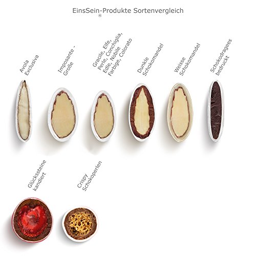 EinsSein 0,5kg Peladillas de almendras boda Colorato lila brillante peladilla almendra bautizo bautizos grageas comunion comunión niño baratas confeti Fiesta cumpleaños chocolate Evento