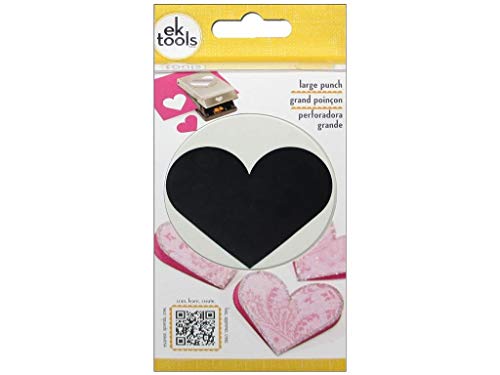EK Tools Troquel Largo Corazón, Plástico y Metal, Gris, 5.81x9.62x17.24 cm