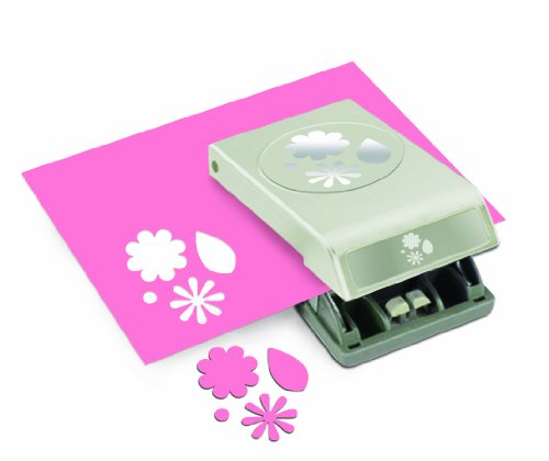 EK Tools Troquel Largo Flores y Hojas, Plástico y Metal, Gris, 3.51x7.85x15.49 cm