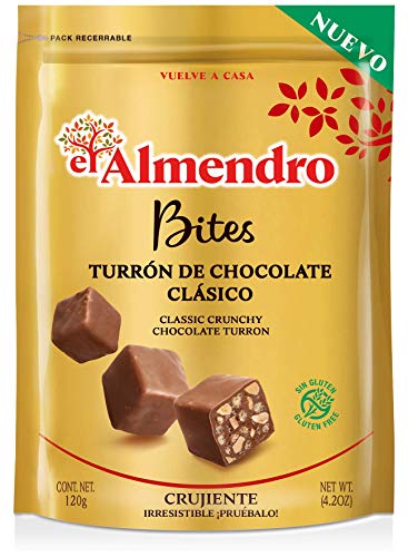 El Almendro Bites De Turrón De Chocolate Crujiente Clásico - 120 Gr
