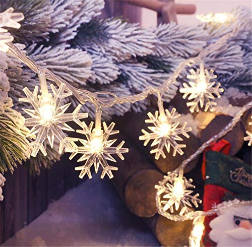 El Copo de Nieve de Navidad LED Cadena Luces decoración de la Boda del Partido de Vacaciones Pequeña Linterna Luces de Modelado 5M