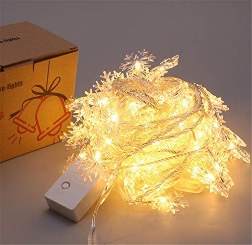 El Copo de Nieve de Navidad LED Cadena Luces decoración de la Boda del Partido de Vacaciones Pequeña Linterna Luces de Modelado 5M