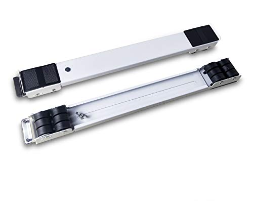 El estante para pan con ruedas para lavadora puede mover las dos ruedas para soportar la carga de 150 kg (blanco)