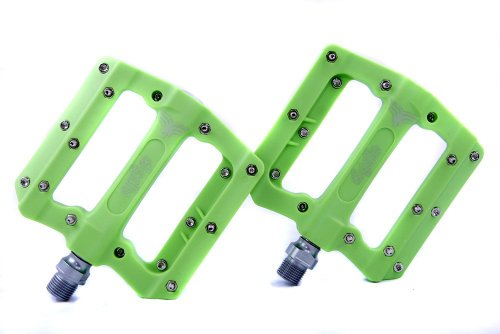 El Gallo Components Fix - Pedales para Bicicleta, Color Verde