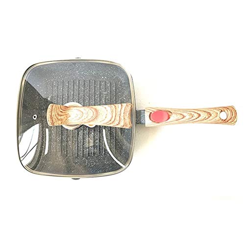 El recubrimiento antiadherente olla de cocina for freír cacerola de la crepe huevo que fríe el filete Pot pizza Panckae sartenes Plaza Alta Calidad (Color : Dark grey, Sheet Size : 16cm 25cm)