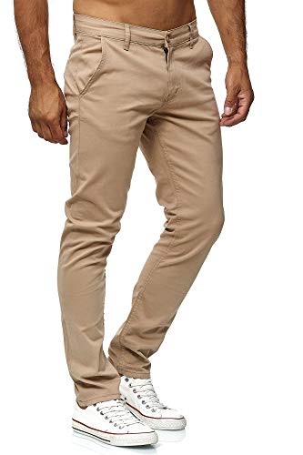 Elara Pantalón Chino Hombre Regular Slim Fit Elástico Chunkyrayan Beige MEL009-Beige-40/32