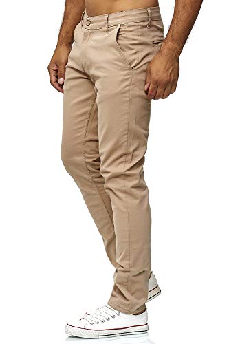 Elara Pantalón Chino Hombre Regular Slim Fit Elástico Chunkyrayan Beige MEL009-Beige-40/32