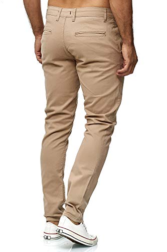 Elara Pantalón Chino Hombre Regular Slim Fit Elástico Chunkyrayan Beige MEL009-Beige-40/32