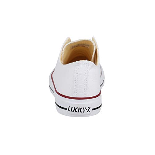 Elara Zapatilla de Deporte Unisex Low Top Textil Chunkyrayan Blanco 01-A-42-Weiss