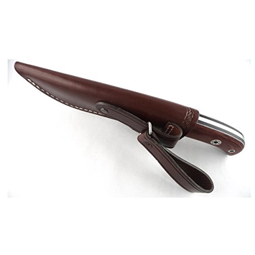 Electropolis Cuchillo de Caza Muela, Husky 11 RM, cachas en micarta Blanca y Negra,Madera prensada Rosewood, Acero SANDVIK 14C28N, Hoja de 11 cm, Peso 232 gr + Tarjeta Multiusos de Regalo